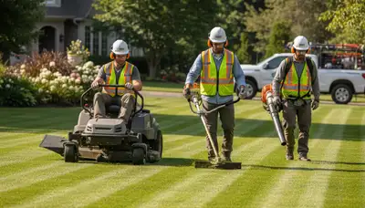 Saint Petersburg, FL tree service crew providing expert tree removal and lawn care for local properties