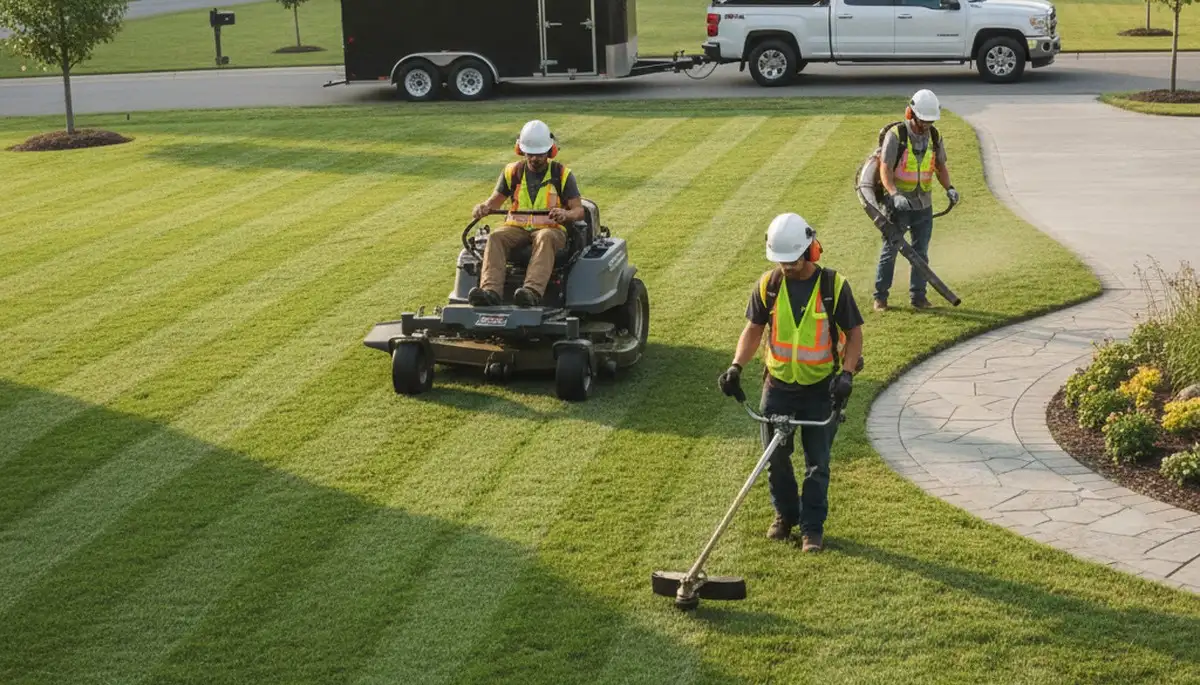 Arbor Tree Care lawn service in Saint Petersburg, FL maintaining a neat, healthy yard