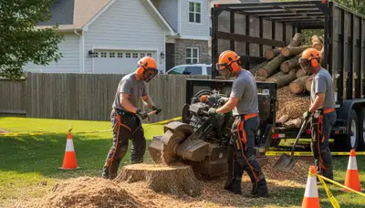 Stump removal service in Saint Petersburg, FL by Arbor Tree Care for safe, thorough stump clearing