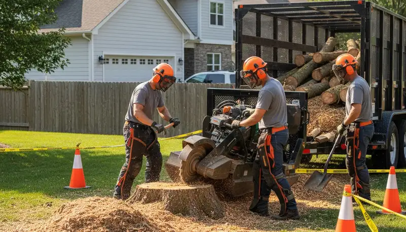 Stump removal service in Saint Petersburg, FL by Arbor Tree Care for safe, thorough stump clearing