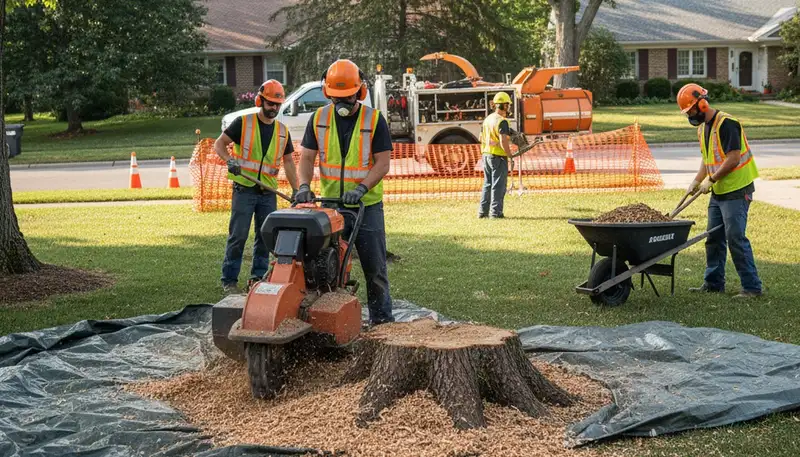 Stump removal service in Saint Petersburg, FL by Arbor Tree Care for safe, thorough stump clearing