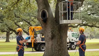 Arbor Tree Care treating diseased tree in Saint Petersburg, FL for healthier growth