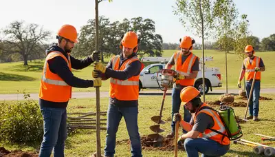 Tree planting service in Saint Petersburg, FL for healthy, well-spaced trees on a residential property