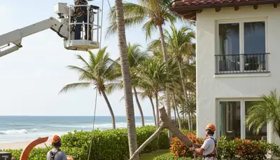 Tree service crew in Saint Petersburg, FL, handling safe tree removal for a local property