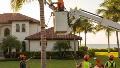 Tree service crew performing safe tree removal in Saint Petersburg, FL