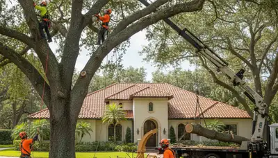 Tree removal crew serving Saint Petersburg, FL for safe tree cutting and cleanup